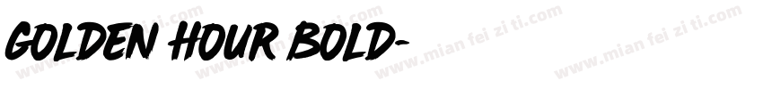 GOLDEN HOUR BOLD字体转换